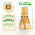 TEANAGOO MA-01 Japanese Matcha Ceremony Accessory, Matcha Whisk (Chasen), Traditional Scoop (Chashaku), Tea Spoon, Whisk Holder, The Perfect Set to Prepare a Traditional Cup of Matcha. 🍁 All In One Marketplace Canada