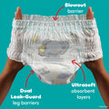 Pampers Diapers - Swaddlers 360 degrees - Size 4, 132 Count, up to 100% Leakproof Comfy Dry Fit, EZ Off Tabs Designed for Easy Changes, Pull On Diaper 🍁 All In One Marketplace Canada