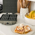 Cuisinart Belgian Waffle Maker with Pancake Plate, Non-Stick Removable Plates, Silver, WAF-350C 🍁 All In One Marketplace Canada