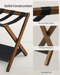 SONGMICS Luggage Rack, Bamboo Luggage Rack for Guest Room, Folding Suitcase Stand, for Hotel, Bedroom, Heavy-Duty, Holds up to 131 lb, Walnut Brown URLR007D01 🍁 All In One Marketplace Canada