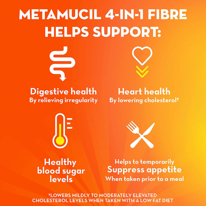 Metamucil, Daily Psyllium Husk Powder Supplement, Sugar-Free, 4-in-1 Fibre for Digestive Health, Berry Smooth Flavored Drink, 72 Servings 🍁 All In One Marketplace Canada