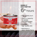 6 Pack Chafing Fuel 6 Hour Burn – Odorless, Smokeless & Spill-Proof Wick, 7.8oz Food Warmer Fuel for Chafing Dish Buffet Set & Catering Use, LeoLight 🍁 All In One Marketplace Canada