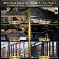 Meuvcol 2-in-1 Rust Converter & Metal Primer, 35 Floz Black Rust Remover Paint For Metal, Ultra Automotive Rust Reformer & Seal, Long-Lasting Rust Preventative Coating, Rust Inhibitor Repair Kit 🍁 All In One Marketplace Canada