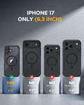 Miracase for iPhone 17 Case 6.3'', Full-Body Bumper Military Grade Drop Protection Outdoor Phone case with Built-in Glass Screen &Camera Control,Easy Installation,No Gap,Compatible with MagSafe,Black 🍁 All In One Marketplace Canada