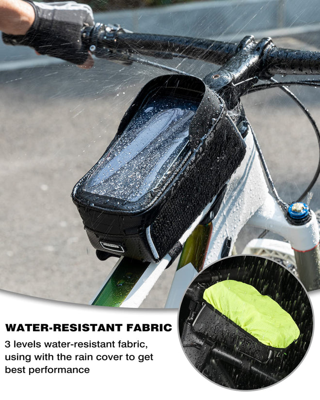 ROCKBROS Bike Phone Frame Bag 1.6L Bike Bag Waterproof Bike Accessories Touch Screen Bicycle Phone Case Compatible Phone Under 7” 🍁 All In One Marketplace Canada