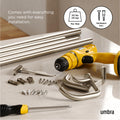 Umbra Twilight Double Curtain Rod Set – Wrap Around Design Ideal for Blackout or Room Darkening Panels, 66 to 144 Inches, Nickel 🍁 All In One Marketplace Canada