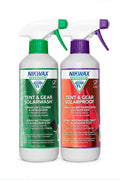 Nikwax Tent & Gear, Tent & Gear Duo-Pack, 500ml, SolarWash & SolarProof, Cleaning & Waterproofing Spray, Cleaner, Restores DWR Water Repellency on Outdoor Fabric, Rain Fly, Backpacks 🍁 All In One Marketplace Canada