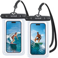 Lamicall Waterproof Phone Pouch Dry Bag with Lanyard - 2 Pack IPX8 [Easy Lock & Heavy Duty] Water Proof Cell Phone Case for iPhone 15 16 17 Pro Max, Samsung Galaxy S24 S25 Ultra, All 4-7" Cellphones 🍁 All In One Marketplace Canada