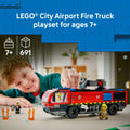 LEGO City Airport Fire Truck Kids Building Toy - Pretend Play Emergency Vehicle for Boys & Girls, Ages 7+ - Fire Engine Toy W/ 4 Firefighter Minifigures - Gift Idea for Birthdays - 60499 🍁 All In One Marketplace Canada