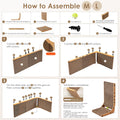EHEYCIGA Cardboard Cat Scratcher for Indoor Cats, 68 CM L Shaped Vertical Cat Scratching Pad with Ball Cat Toy, Large Cat Scratcher Board 🍁 All In One Marketplace Canada