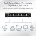 NETGEAR 8-Port Gigabit Ethernet Unmanaged Switch (GS308) Home Network Hub, Office Ethernet Splitter, Plug-and-Play, Desktop or Wall Mount, Black 🍁 All In One Marketplace Canada