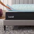 LUCID 2 Inch Gel Memory Foam Plush - Cooling Targeted Convoluted Comfort Zones Mattress Topper - Queen 🍁 All In One Marketplace Canada