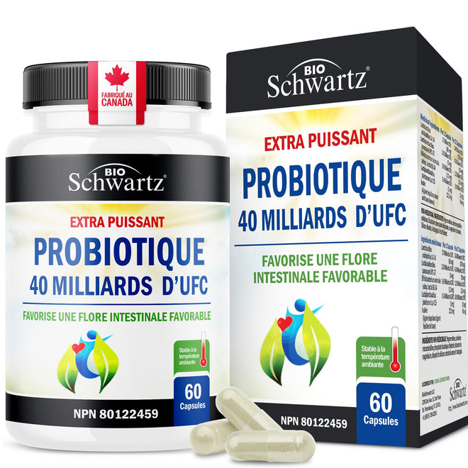 Probiotic 40 Billion CFU - Synbiotics Gut Health - Proudly Canadian Made - Bloating Relief & Digestive Health Support - Guaranteed Potency Probiotics for Men & Women - Shelf Stable, Non-GMO, 60ct 🍁 All In One Marketplace Canada