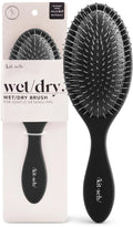 Kitsch Recycled Plastic Wet/Dry Hair Brush, Detangling Tool for Curly or Straight Styles, Brush for Tangled Strands, Flexible Hairbrush Bristles, Brushes for Women & Men, Adults & Kids - Black 🍁 All In One Marketplace Canada