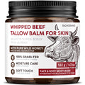Beef Tallow Face Cream, Whipped Tallow and Honey Balm for Face and Body, Grass Fed Natural Skincare Moisturizer for Dry and Sensitive Skin, Hydrating Body Butter 🍁 All In One Marketplace Canada