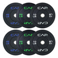 CAP Barbell Economy Olympic Bumper Plate Set with Color Logo, Black, 160 lbs Set 🍁 All In One Marketplace Canada