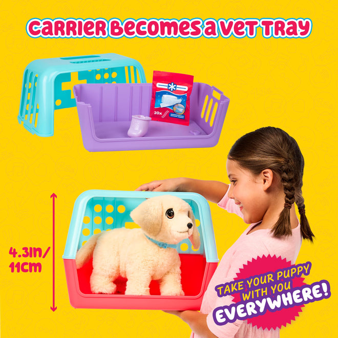 Little Live Pets Ouchies - Cooper The Retriever Puppy|Transform from Injured to Healed Like a Vet. Make a Real Cast. Walking Puppy with Carrier (35cm/13.8in Tall). Repeat Play. 50+ Sounds & Reactions 🍁 All In One Marketplace Canada