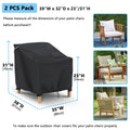 Gasadar Patio Chair Cover-2 Pack, Heavy Duty Waterproof UV Resistant Anti-Fading Chair Covers for Lawn Outdoor Furniture Chairs,35"W x 38"D x 31"H 🍁 All In One Marketplace Canada