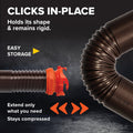 Camco RhinoFLEX 20-Ft Camper/RV Sewer Hose Kit - Features Clear Elbow Fitting w/Removable 4-in-1 Adapter - Connects to 3” Slip or 3”/3.5”/4” NPT Threaded Sewer Connection (39742) 🍁 All In One Marketplace Canada