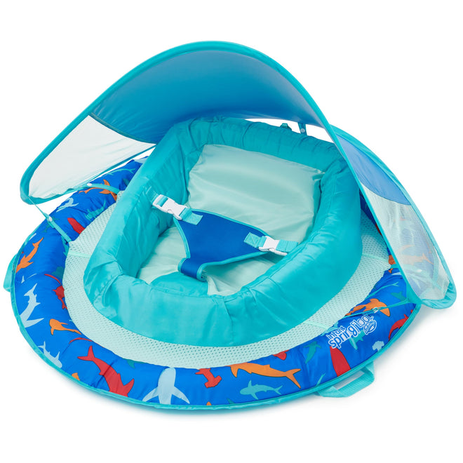 Swimways Infant Spring Float, Baby Pool Float with Canopy & UPF Protection, Swimming Pool Accessories for Kids 3-9 Months, Shark 🍁 All In One Marketplace Canada