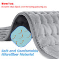 24"x12" Heating Pad, Electric Heating Pad for Dry & Moist Heat, Electric Heat Pad with Multiple Temp & Timer Settings, Auto Off, Silver Gray 🍁 All In One Marketplace Canada