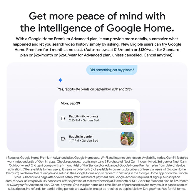 Google Nest Cam Outdoor (Wired, 2nd gen) - 2K Video and Gemini - 2-Pack 🍁 All In One Marketplace Canada