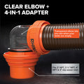 Camco RhinoFLEX 15' Camper/RV Sewer Hose Kit — Includes 4-in-1 Adapter, Clear Elbow, & Caps — Connects to 3″ Slip & 3″, 3 1/2″, 4″ NPT Threaded Sewer Connections (39770) 🍁 All In One Marketplace Canada