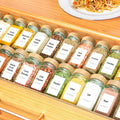 ComSaf 4oz 24Pcs Glass Spice Jars with Bamboo Lids, Empty Spice Containers with 93 Labels, Square Seasoning Containers Trial and Supplement Set, Small Seasoning Bottles for Salt, Herbs, Sugar, Pepper 🍁 All In One Marketplace Canada