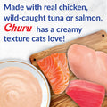 INABA Churu Cat Treats, Lickable, Squeezable Creamy Purée Cat Treat with Green Tea Extract & Taurine, 14 Grams Each Tube, 40 Tubes, Tuna & Seafood Variety Box 🍁 All In One Marketplace Canada