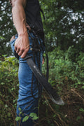 Hooyman Bush Machete with Heavy Duty Construction, Ergonomic No-Slip Handle and Belt Sheath for Gardening, Land Management, Bushcraft, Hunting and Outdoor , Black/Green 🍁 All In One Marketplace Canada