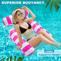 3 Pack 300 LB Water Floaties,Inflatable Pool Float Chair for Adults Swim Floating Party Vacation Fun and Rest (Blue & Dark Blue & Rose red) 🍁 All In One Marketplace Canada