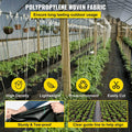 VEVOR 3FTx300FT Premium Weed Barrier Fabric Heavy Duty 3OZ, Woven Weed Control Fabric, High Permeability Good for Flower Bed, Geotextile Fabric for Underlayment, Polyethylene Ground Cover 🍁 All In One Marketplace Canada