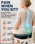 5 STARS UNITED Seat Cushion - Memory Foam Chair Cushion for Tailbone Pain Relief - Ergonomic Support for Coccyx, Sciatica & Butt - Office, Desk & Gaming Chair, Car Seat, Wheelchair, Airplane, Black 🍁 All In One Marketplace Canada