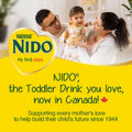NIDO 1+ Toddler Milk-Based Nutritional Supplement With Calcium, Vitamins D and A, Magnesium, Probiotics, DHA, For Teeth, Muscles, Bones, Immune System And Brain Development, 850 g 🍁 All In One Marketplace Canada