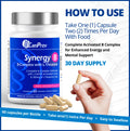 CanPrev Synergy B Complex 60 V-Caps 30-Day Supply - Vitamin B Supplement with L-Theanine 200mg - Complete B Complex Optimized with L-5-MTHF Activated Folate & Spirulina - Vegan, Non-GMO & Gluten-Free 🍁 All In One Marketplace Canada