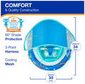 Swimways Infant Spring Float, Baby Pool Float with Canopy & UPF Protection, Swimming Pool Accessories for Kids 3-9 Months, Shark 🍁 All In One Marketplace Canada