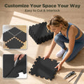 AIRHOP 12x12In Thick 18 Tiles Gym Floor Mat, High-Density EVA Foam Puzzle Gym Mat, Interlocking Foam Floor Tiles for Home Gym Exercise Equipment, Play Workout Garage Kitchen Flooring 🍁 All In One Marketplace Canada