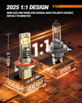 SEALIGHT 2026 Brightest H4/9003 LED Headlight Bulbs, 90,000LM 1200% Brighter, 6500K Cool White, 1:1 Size Wireless 9003 High and Low Beam, Plug and Play Halogen Replacement Conversion Kit, Pack of 2 🍁 All In One Marketplace Canada