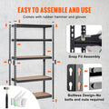 VEVOR Storage Shelving Unit, 5-Tier Adjustable, 2000 lbs Capacity, Heavy Duty Garage Shelves Metal Organizer Utility Rack, Black, 30" L x 12" W x 60" H for Kitchen Pantry Basement Bathroom Laundry 🍁 All In One Marketplace Canada