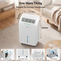 Dehumidifier for Basement with Drain Hose Max 34 Pints, KNKA 2500 Sq.Ft Dehumidifiers for Home, Large Room, Bathroom, Three Operation Modes, Intelligent Humidity Control, Dry Clothes, 24HR Timer 🍁 All In One Marketplace Canada