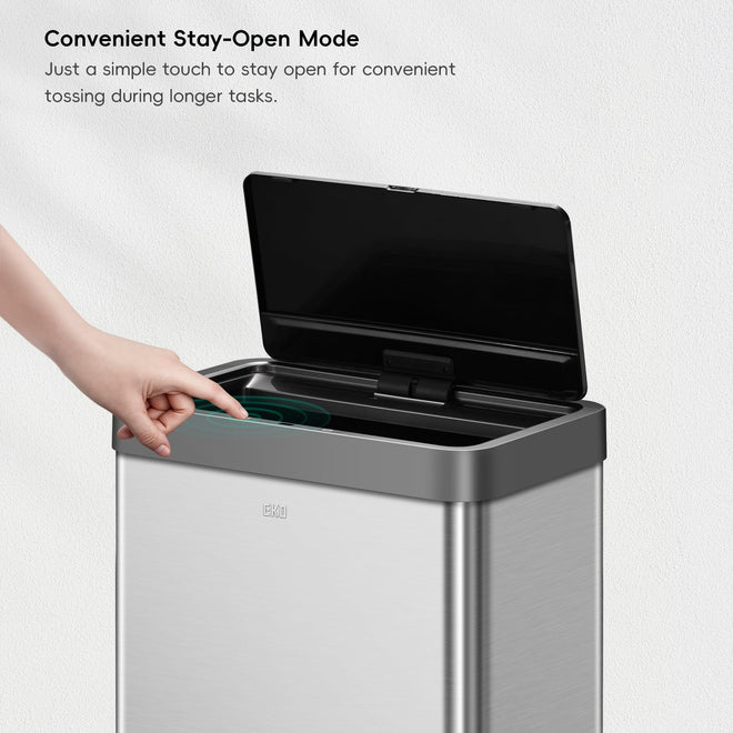 EKO Mirage X 80 Liter / 21.1 Gallons Motion Sensor Trash Can, Automatic Large Kitchen Trash Can Touchless, Stainless Steel 🍁 All In One Marketplace Canada