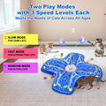 Qraxond Interactive Cat Toys for Indoor Cats,[Newly Upgraded] Rechargeable Touch Activated Hide and Seek Kitten Toy with Fluttering (Blue Cover Cloth Toy) 🍁 All In One Marketplace Canada