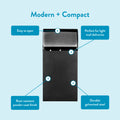 Architectural Mailboxes Modern Heritage Wall Mount Mailbox, Black, Small 🍁 All In One Marketplace Canada