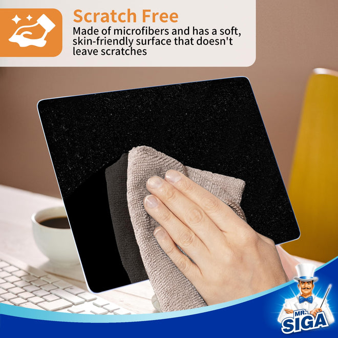 MR.SIGA Microfiber Cleaning Cloths, All-Purpose Surface Microfiber Towels, Streak Free Cleaning Rags, Pack of 12, Coffee, Size 32 x 32 cm(12.6 x 12.6 inch) 🍁 All In One Marketplace Canada
