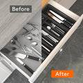 Lifewit Extra Large Cutlery Organizer, Expandable Silverware Drawer Organizer for Kitchen, Adjustable Cutlery Tray Drawer Organizer for Spoon Forks Knives, Cutlery Crocks, 13-22 x 15", Black 🍁 All In One Marketplace Canada