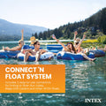INTEX 58825EP River Run 1 Inflatable Floating Lounge: Comfortable Backrest – Built-in Cup Holders – Durable Grab Handles – All Around Grab Rope – 220lb Weight Capacity– Blue 🍁 All In One Marketplace Canada