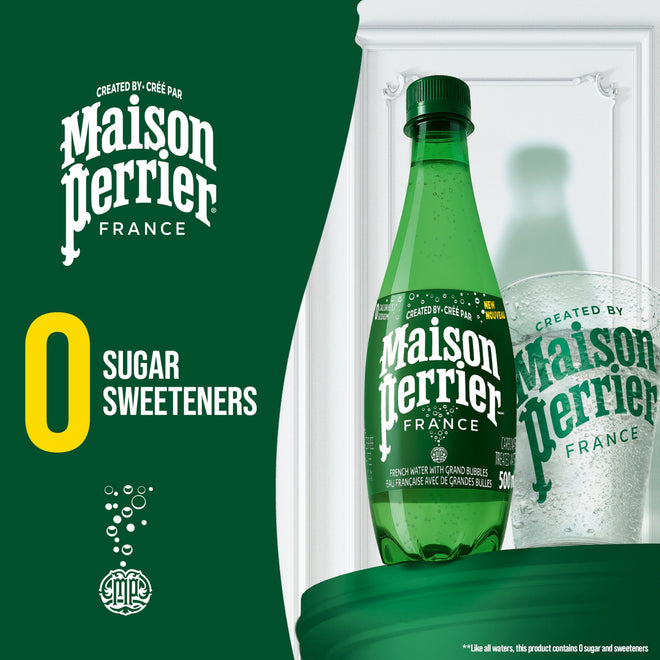 Maison Perrier Unflavoured Carbonated Water, 24 Bottles, 500 ml 🍁 All In One Marketplace Canada