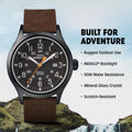 Timex Men's TW4B12500 Expedition Scout 40mm Brown/Black Leather Strap Watch 🍁 All In One Marketplace Canada