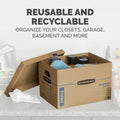 Bankers Box SmoothMove Classic Moving Boxes, Tape-Free Assembly, Easy Carry Handles, Medium, 18 x 15 x 14 Inches, 8 Pack (7717210) 🍁 All In One Marketplace Canada