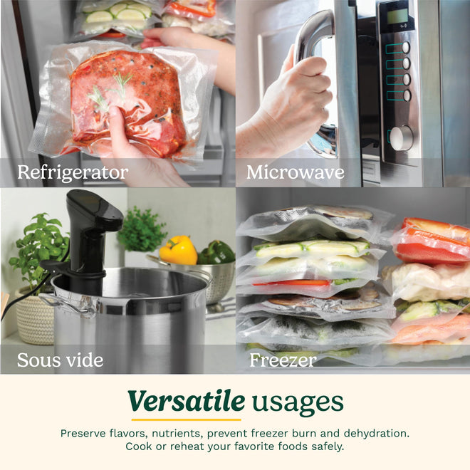 Cuisinart Vacuum Food Sealer Bags 2-Pack 11"x20" ft. rolls, Universal, Microwave & Freezer Safe (VSB-112C) 🍁 All In One Marketplace Canada
